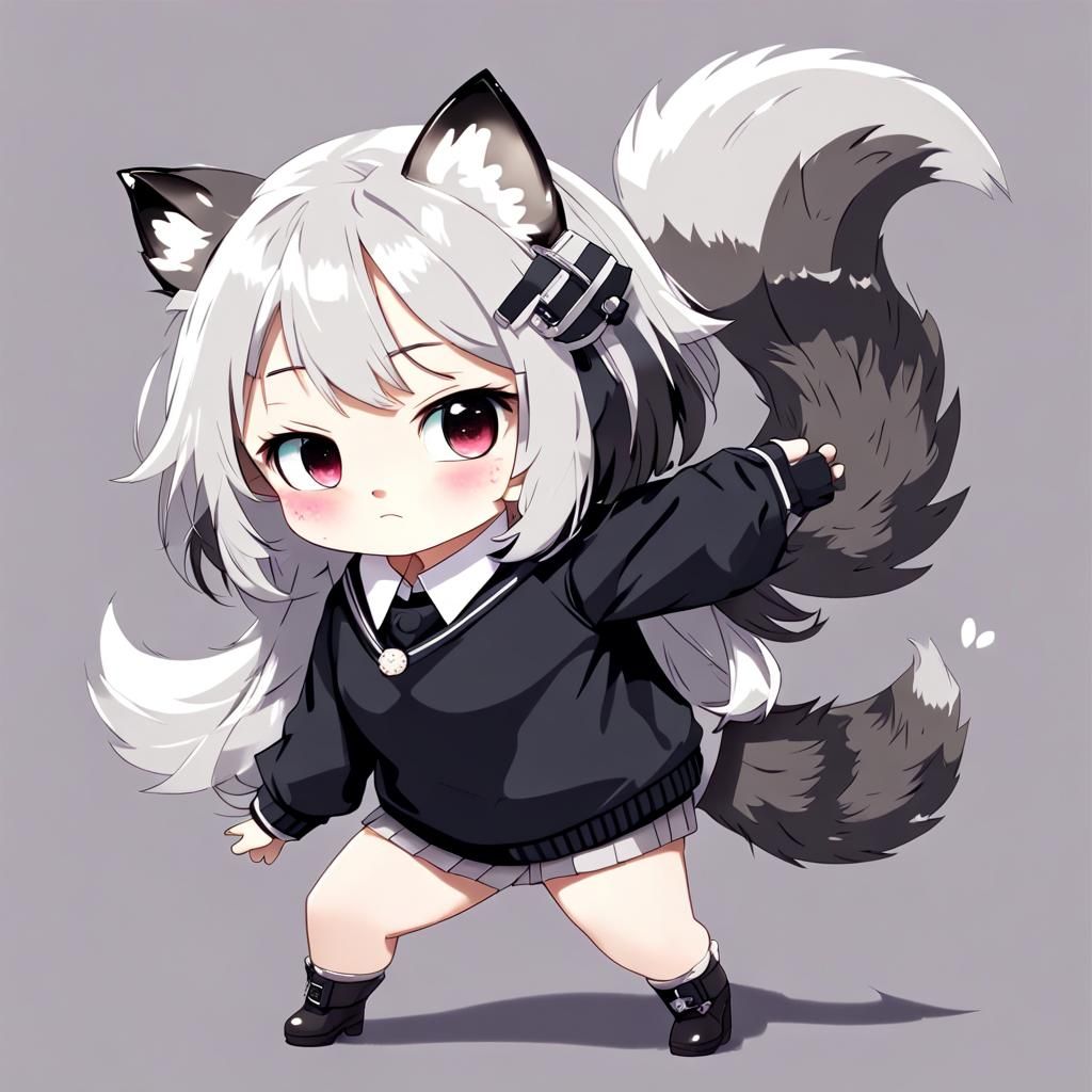 chibi raccoon
