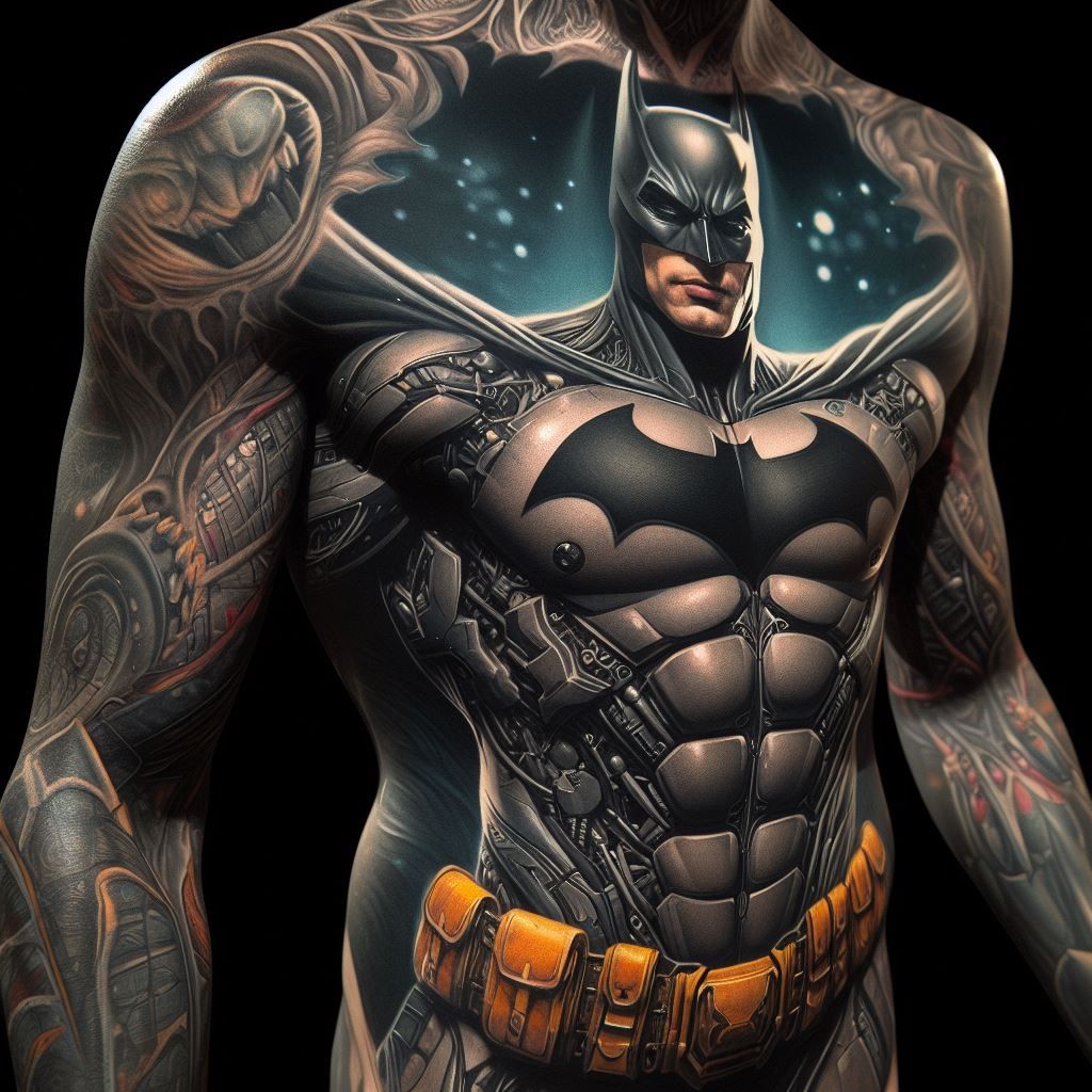 BIOMECHANICAL BATMAN TATTOO