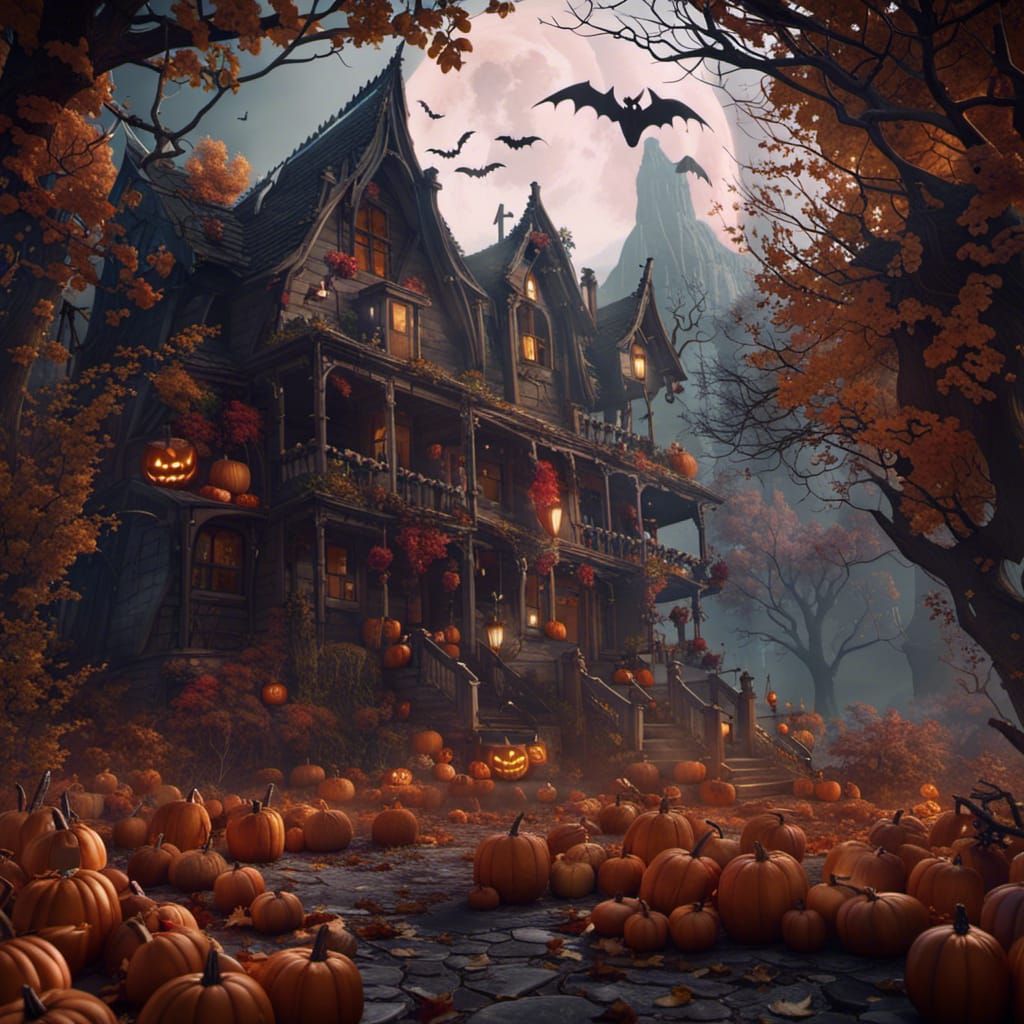 Haunted House - AI Generated Artwork - NightCafe Creator