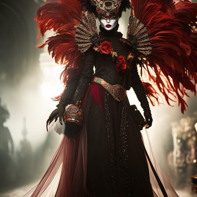 Masked Girl in Explosion: A Dark Fairytale