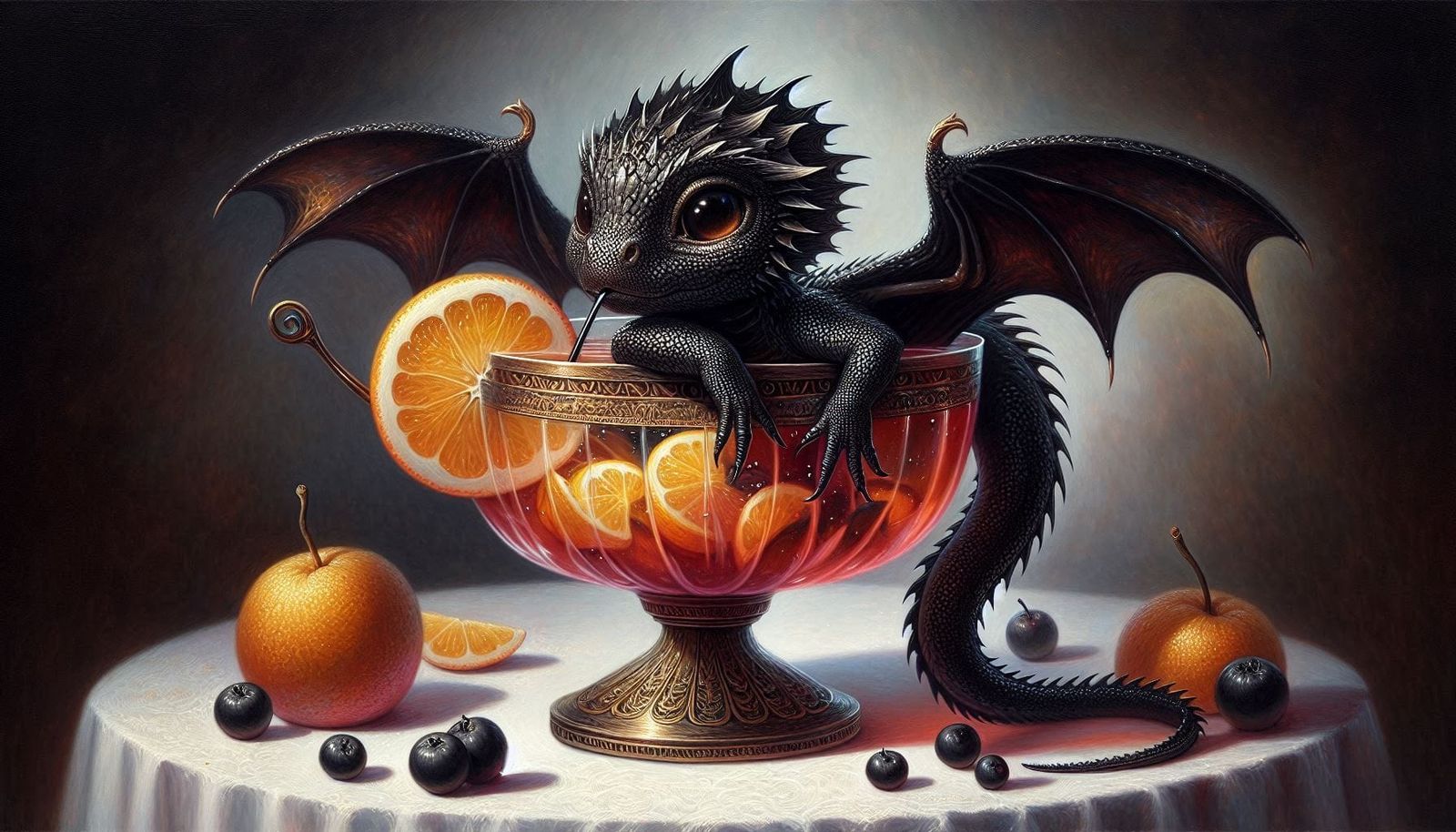 Dragon sipping
