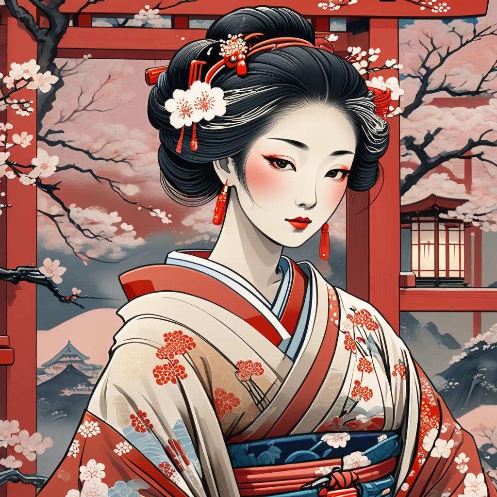 Kimono Lady  by @Darth_Ennui