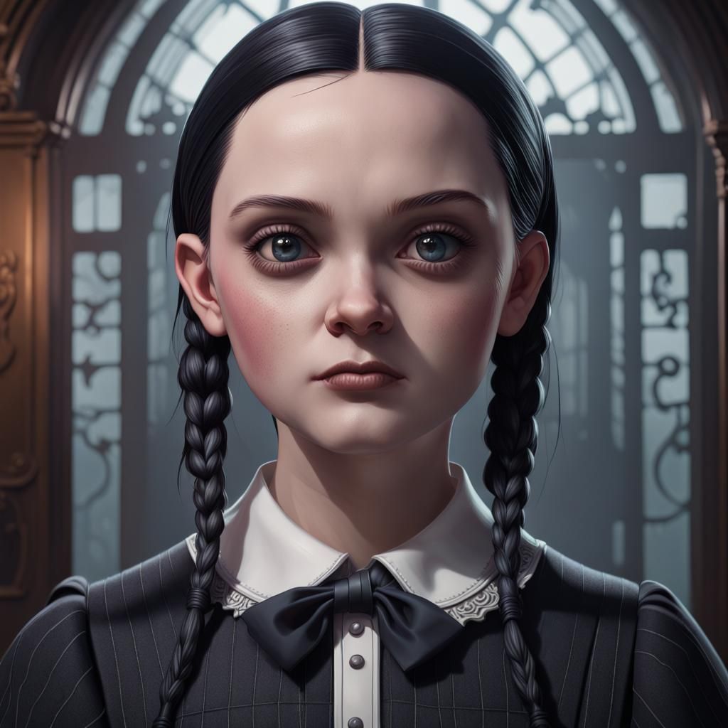 Wednesday Addams - AI Generated Artwork - NightCafe Creator