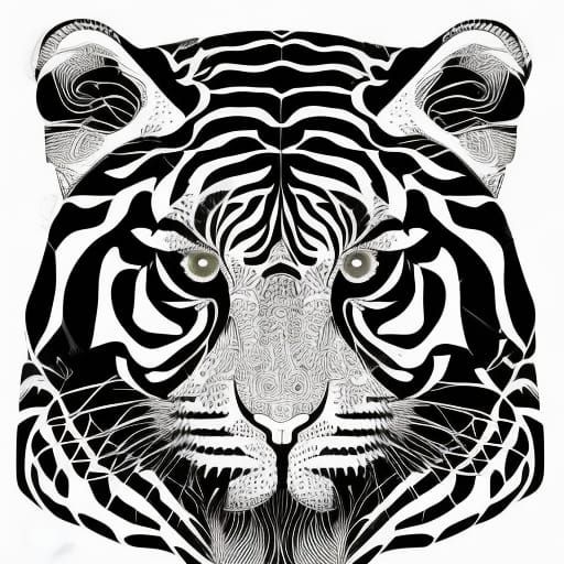 black & white tiger