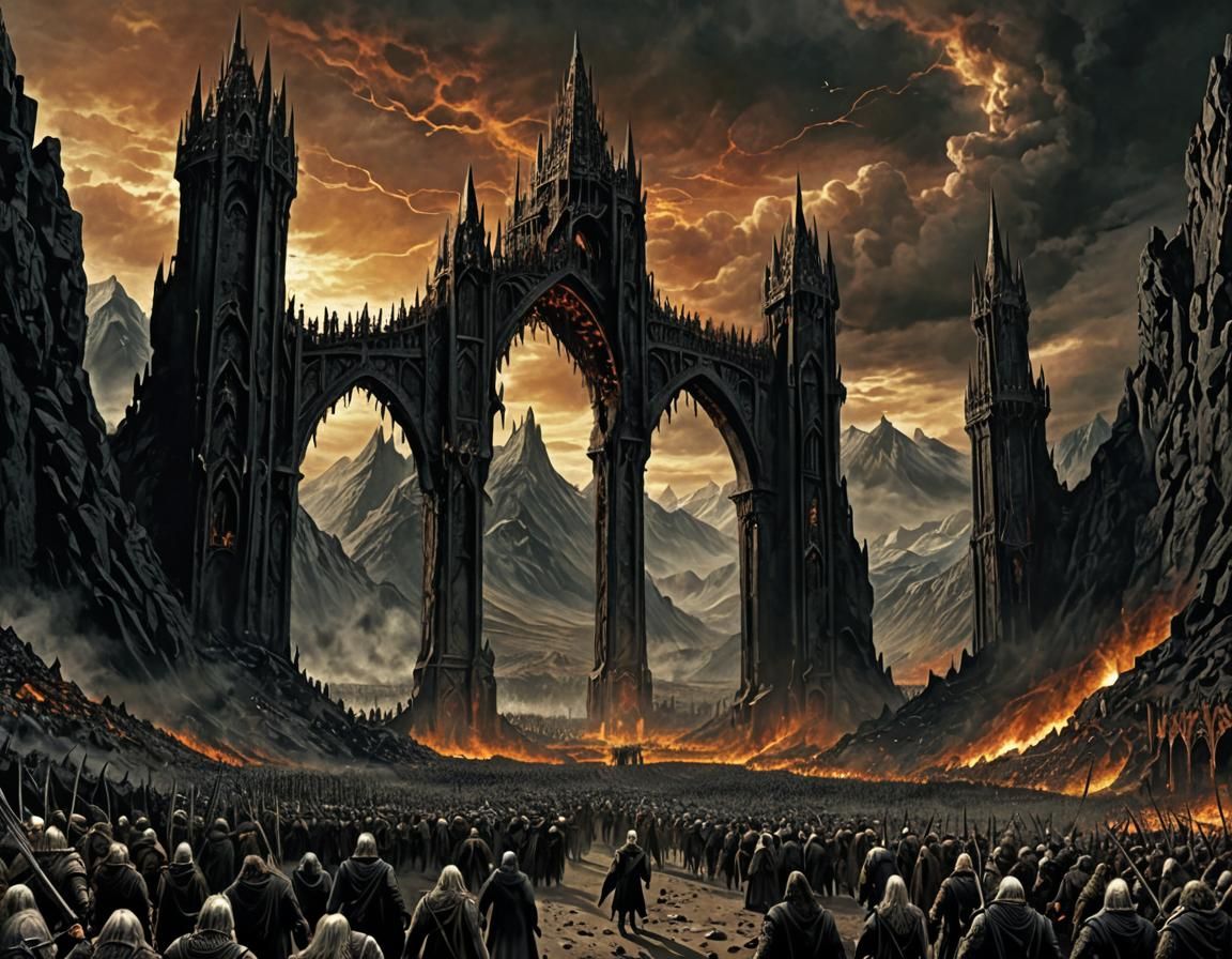 The Gates of Mordor - AI Generated Artwork - NightCafe Creator