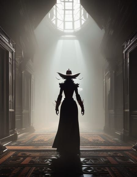 Creepy shadow woman  by @Swordood