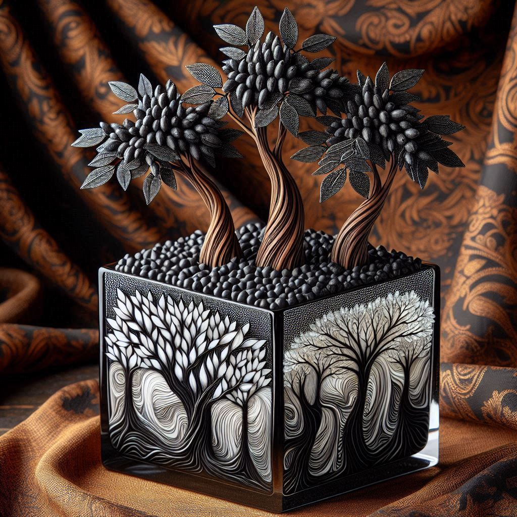 Flowers Pots Natural Color Black Locust 1