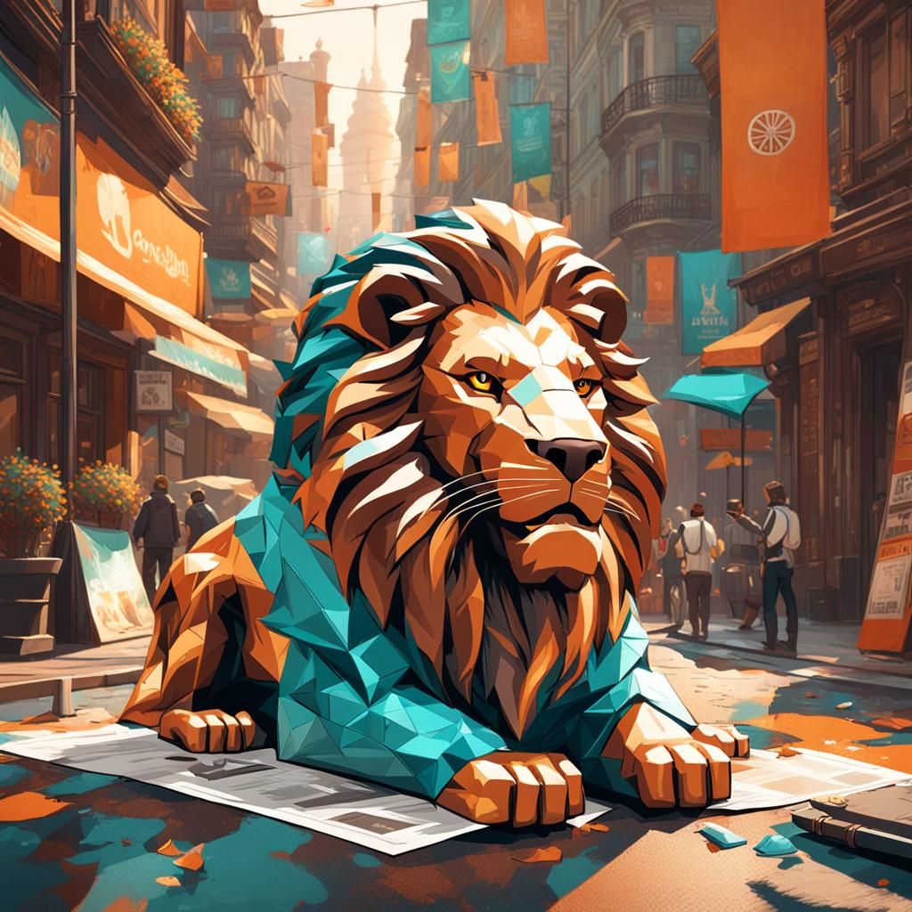 Monday Monday so good to a Lion on the Street with the Newsp...