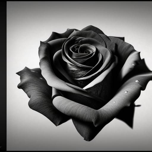 black rose with golden leafs