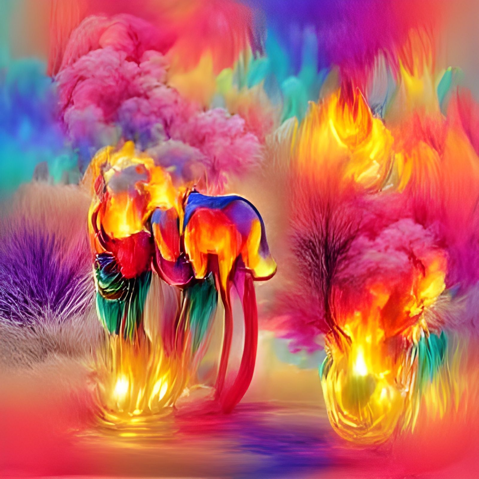 beautiful elefants abstract - AI Generated Artwork - NightCafe Creator