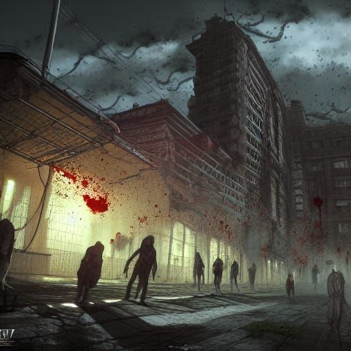 infected dirty filthy bloody diseased zombie detailed matte ...