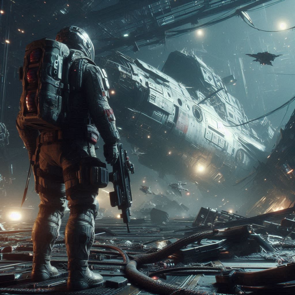 Looters in a ship graveyard