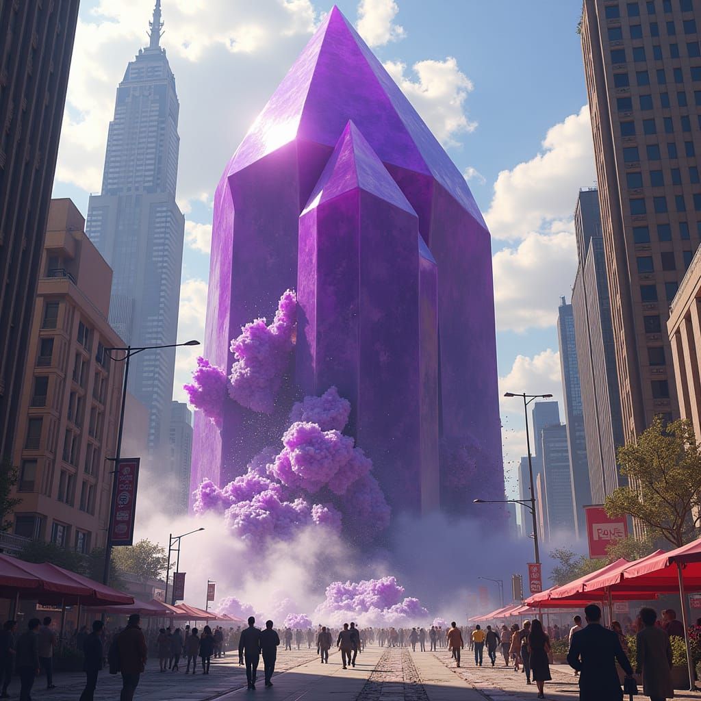 the crystal appears