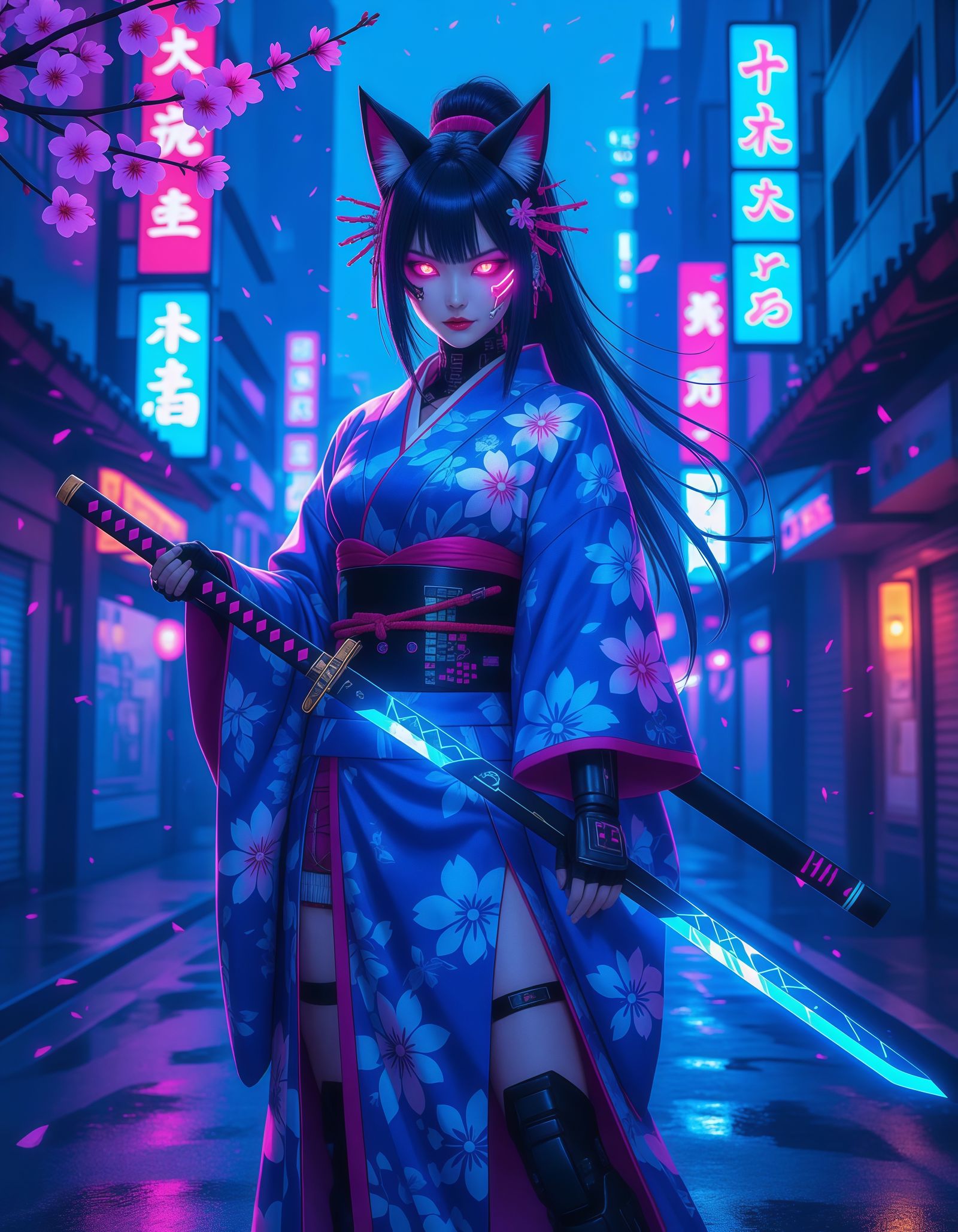 Kanae the Tokyo Cyberpunk Kitsune