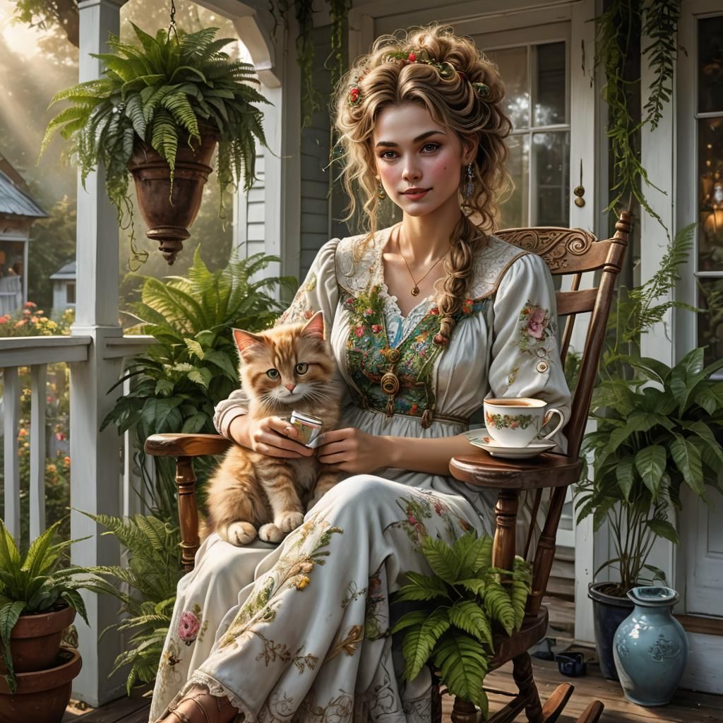 Relaxing on Porch 3