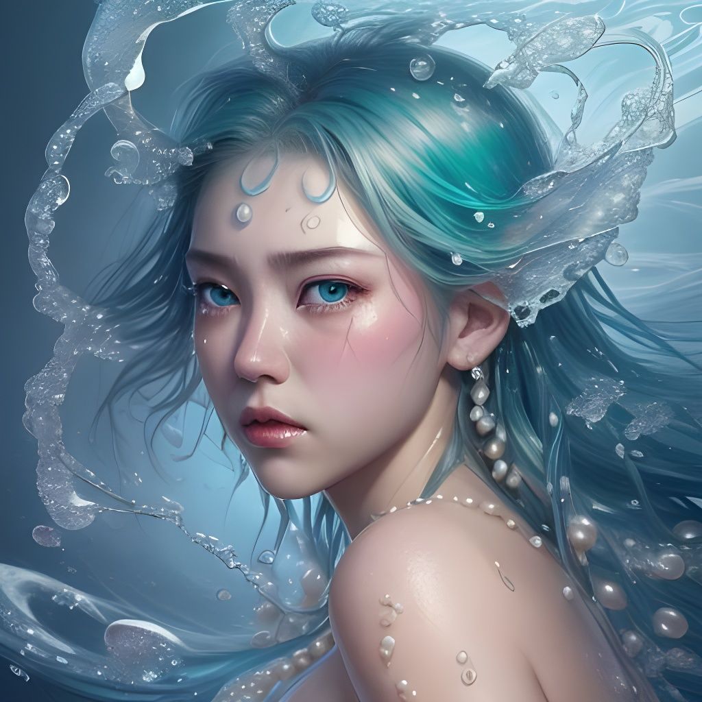 A mermaid weeping tears of pearls - AI Generated Artwork - NightCafe ...