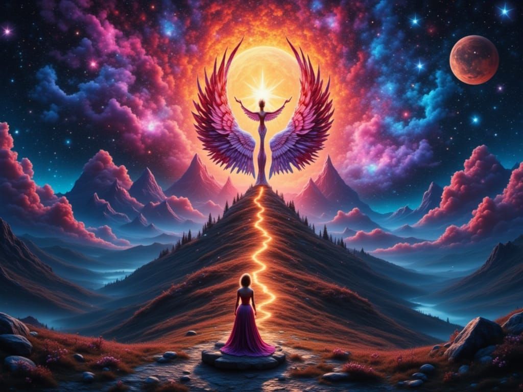 Sun glow devine being of Star love light <lora:Sparkle Night:1.0> 