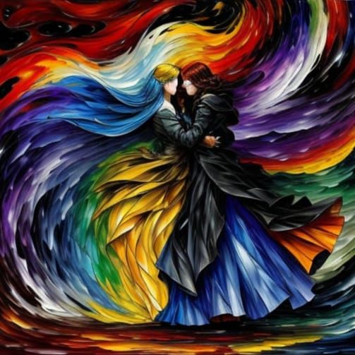 wind  bag  mellow  Bernie Wrightson  Mondrian  Leonid Afremov beautiful psychedelic minimalist colourful 