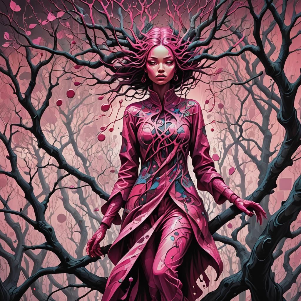 Pink woman
