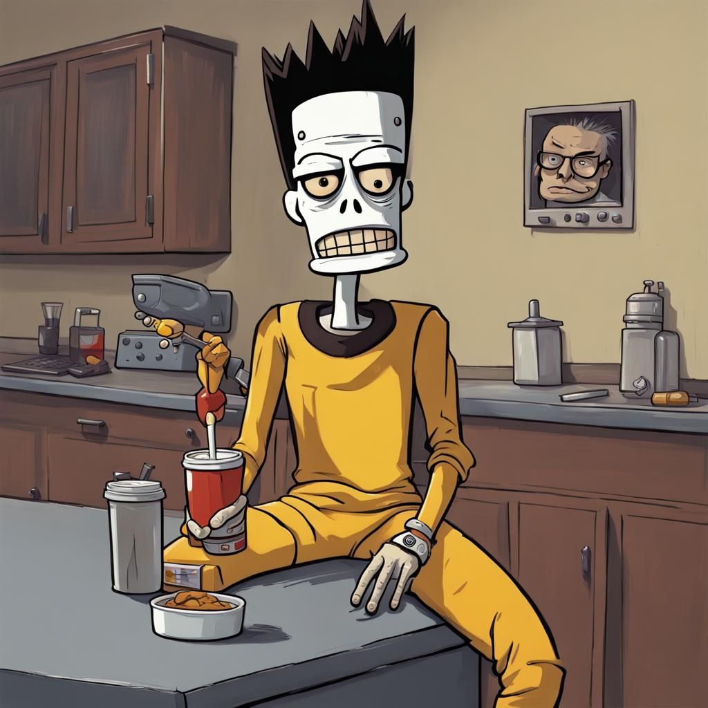 frylock as pete davidson on bender