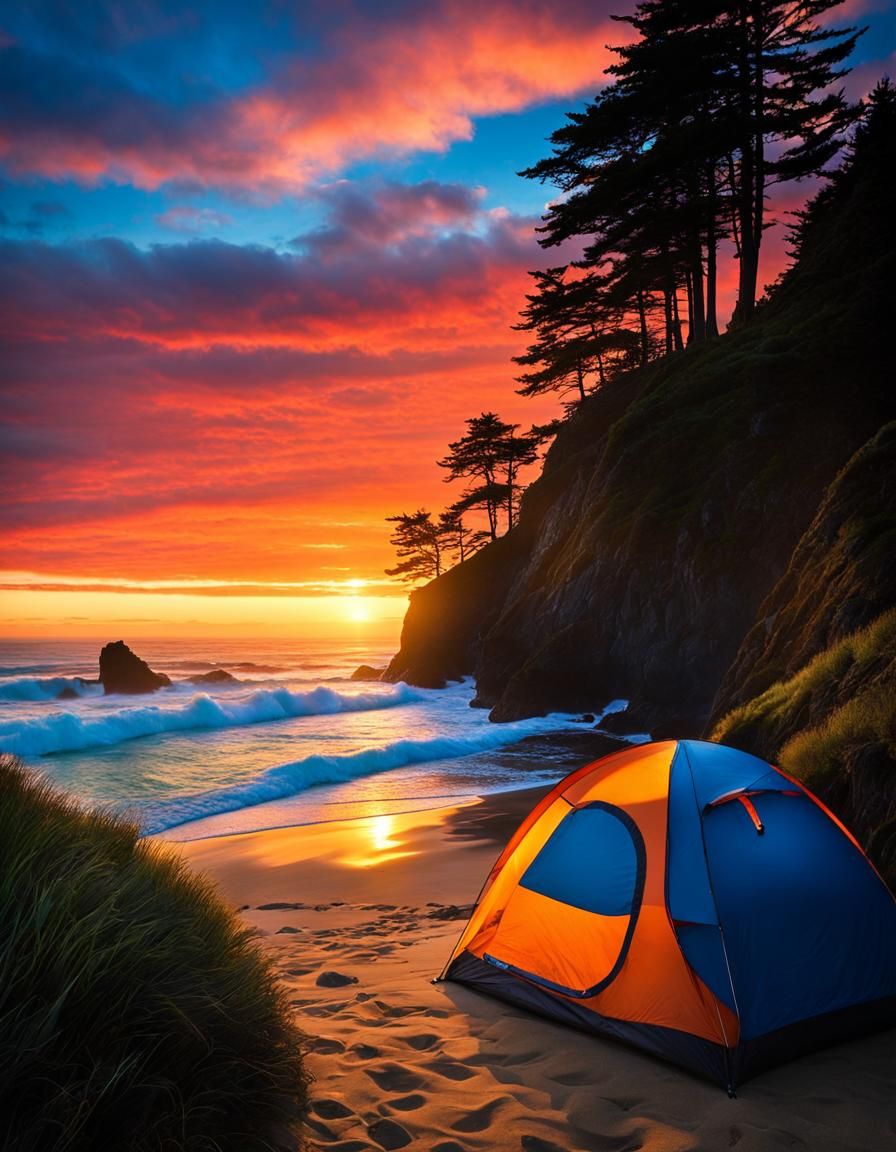 Camping at the Coast   by @Artificial Artist