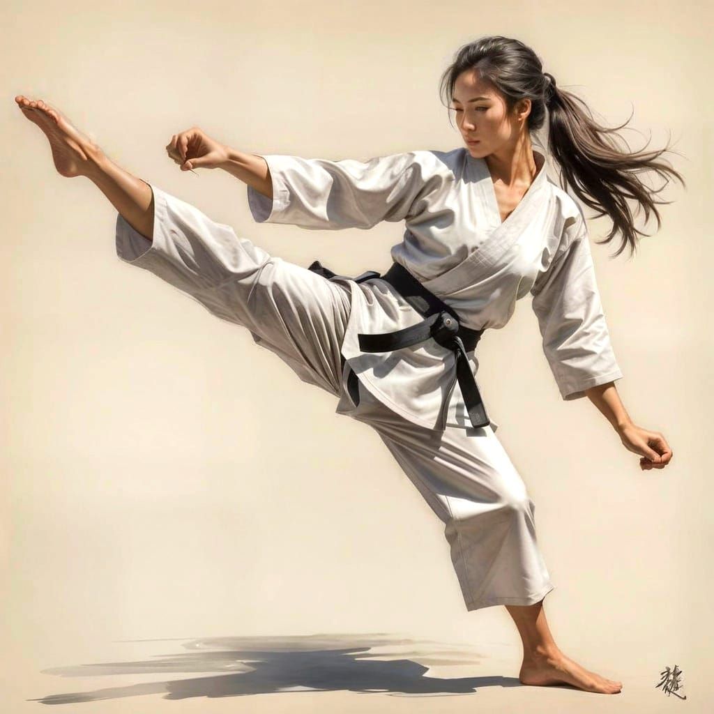 Karate Girl  by @Runarguten