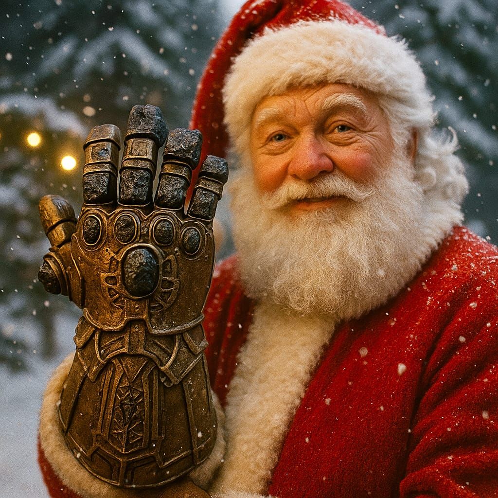 magical christmas coal-studded infinity gauntlet