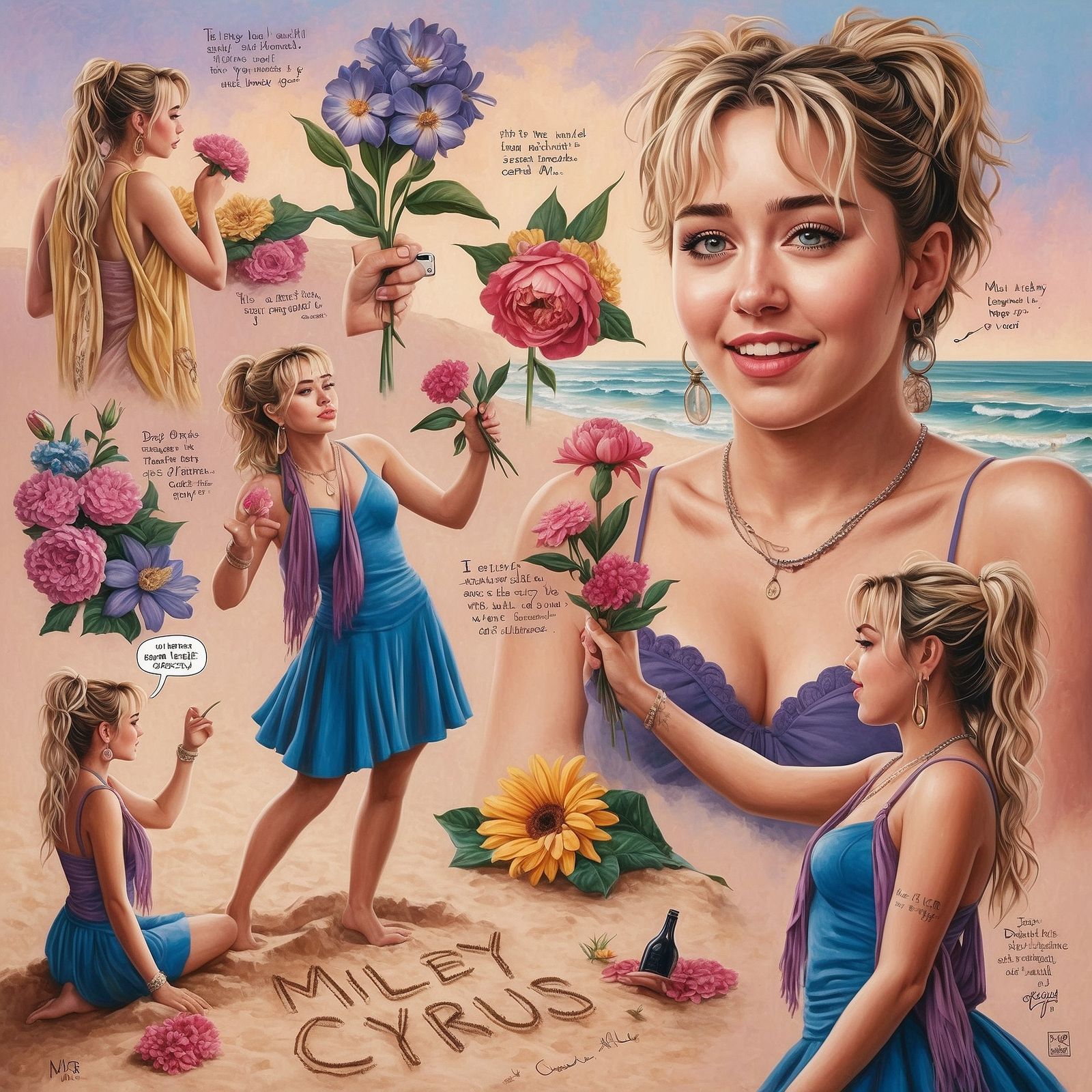 Miley Cyrus Flowers "I can buy myself flowers, Write my name...