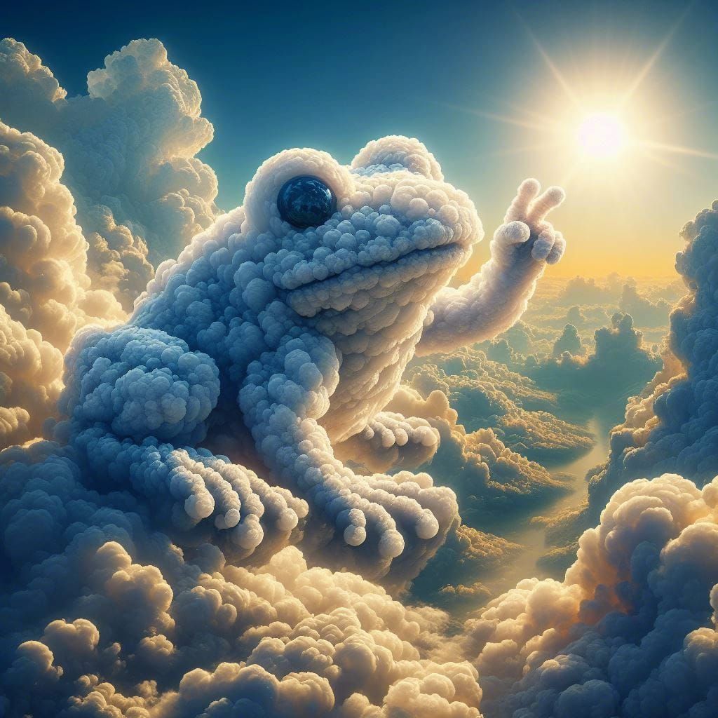 Cloud Froggy Comes in Peace  by @Rosie