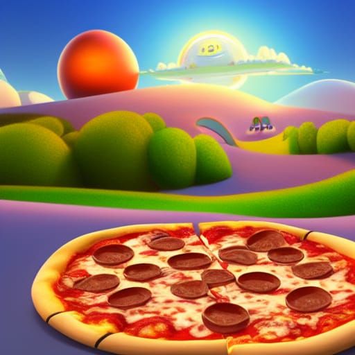 pizza planet with ham forest