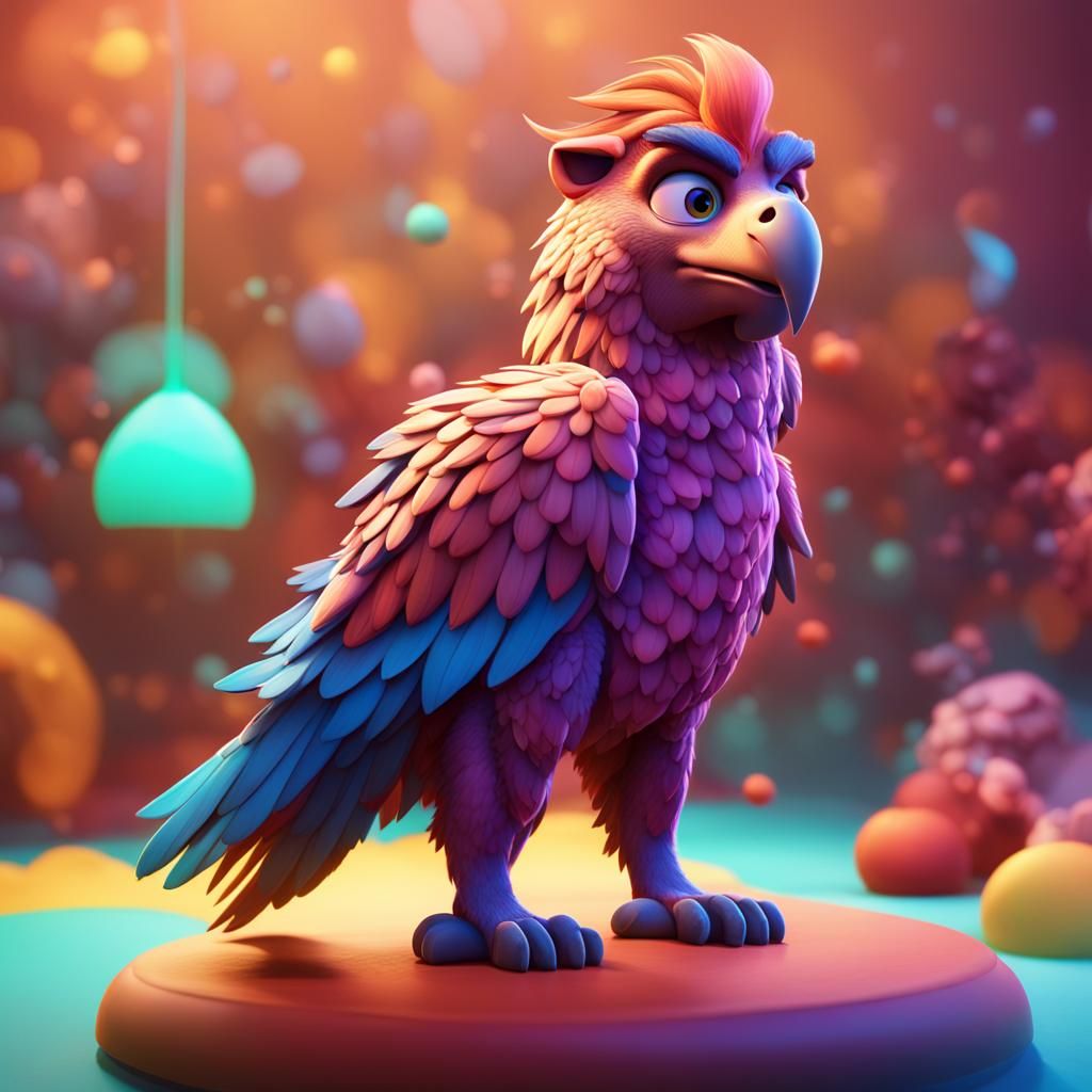 Griffin Pixar, Disney, concept art, 3d digital art, Maya 3D,...