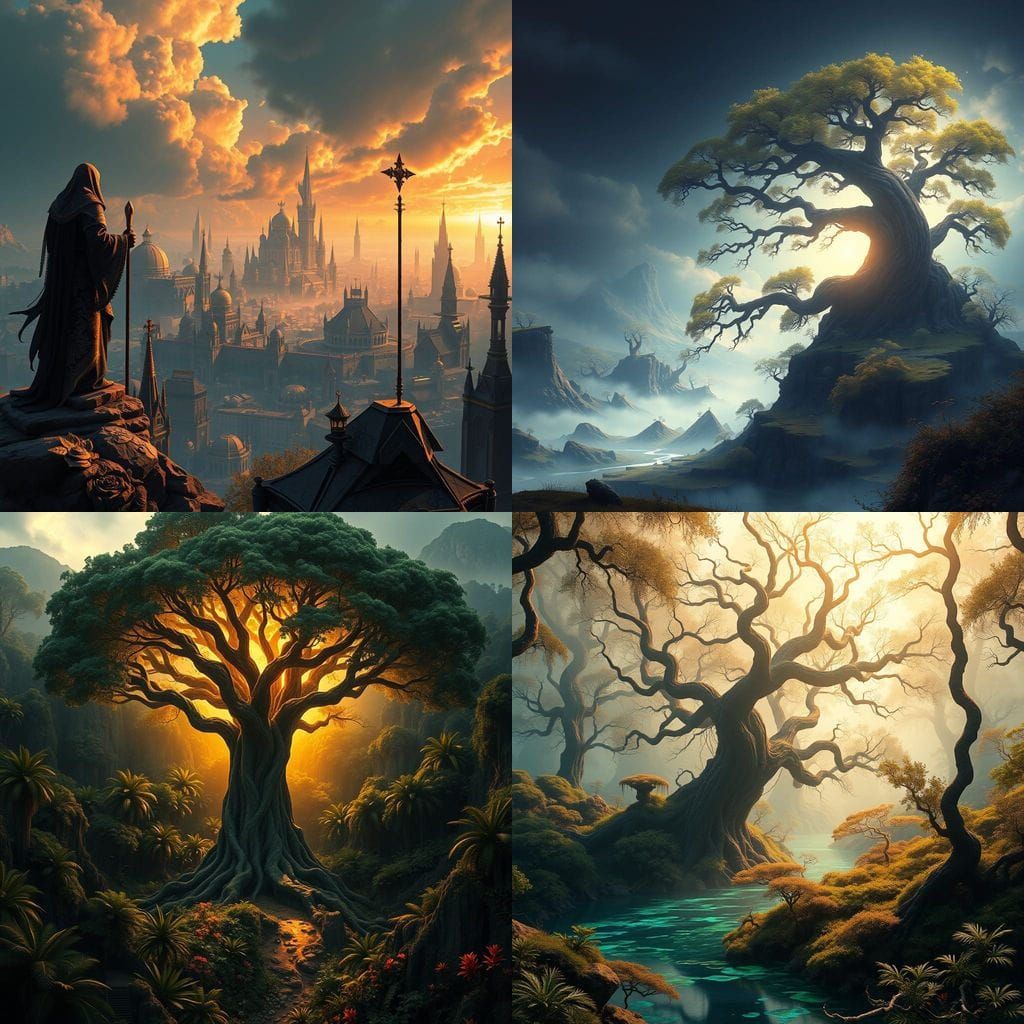 Stormy Coastal Landscape in Vibrant Colors