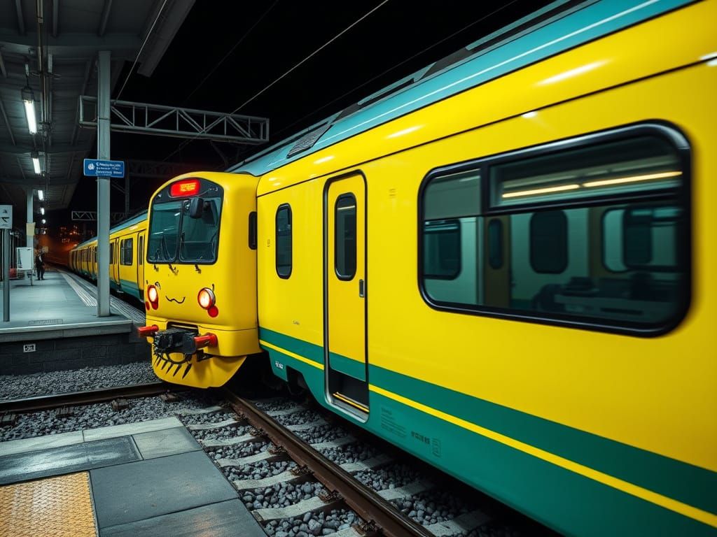 A train that looks Pikachu