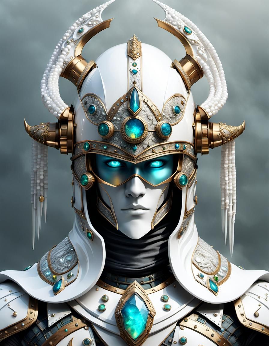 Alabaster helm of jewels