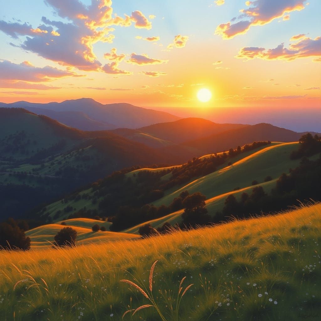 The rising sun had crowned the hills,
            And added beauty to the plain;
O grand and wondrous ...  by @Iconoclast