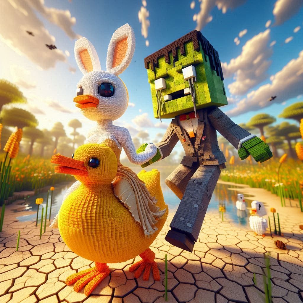 the duck, bunny bride and the teary eyes monster