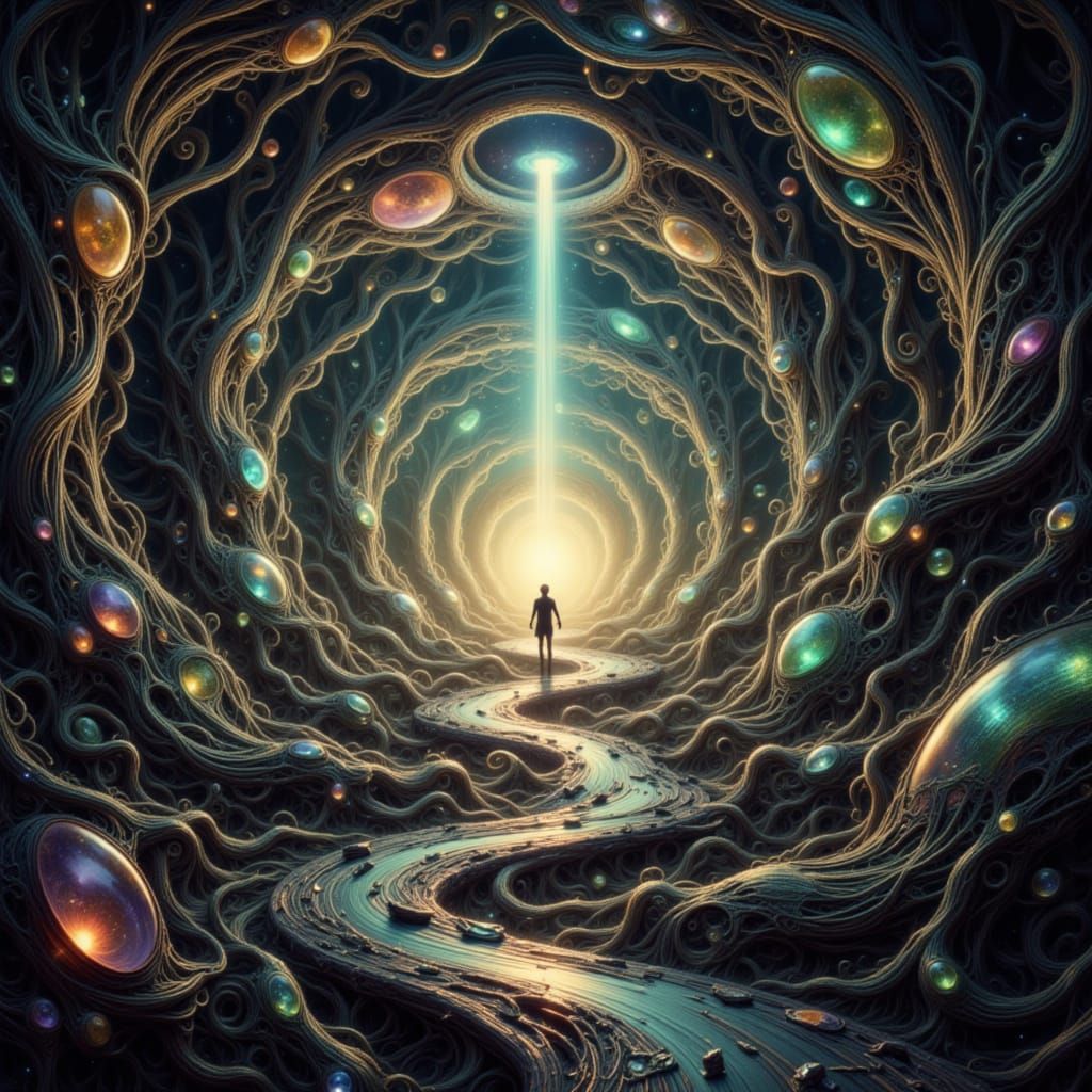 Soul's Journey Through a Grotesque Dimension Tunnel