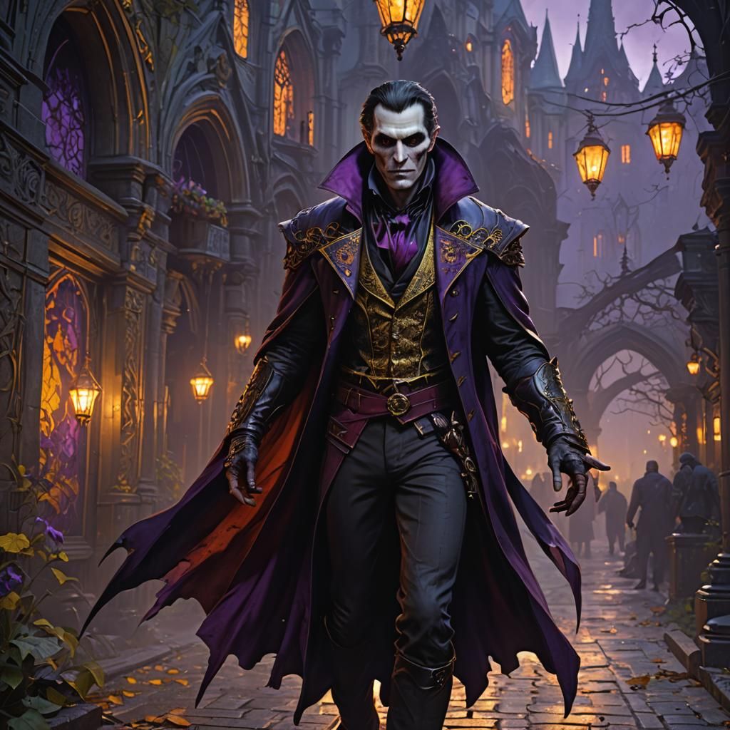 unique vampire walking - AI Generated Artwork - NightCafe Creator