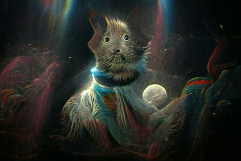 a cat in space