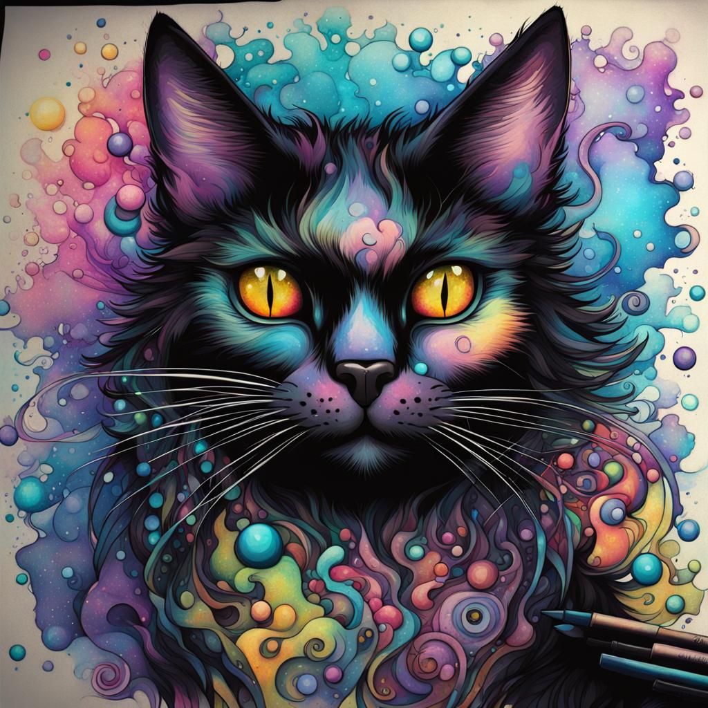 pastel cat.