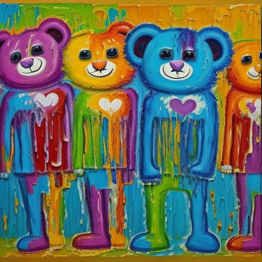 Care Bears  by Jean-Michel Basquiat