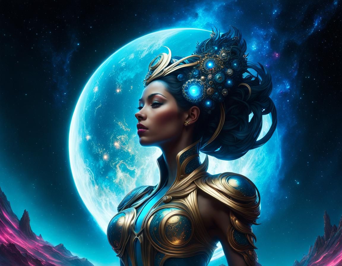 Nebula Goddess - AI Generated Artwork - NightCafe Creator