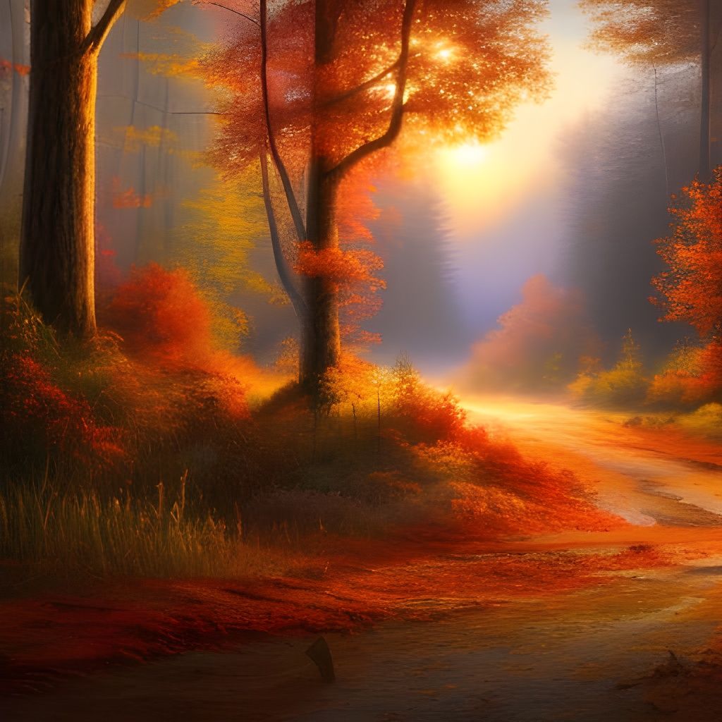 autumn forest landscape (4) - AI Generated Artwork - NightCafe Creator