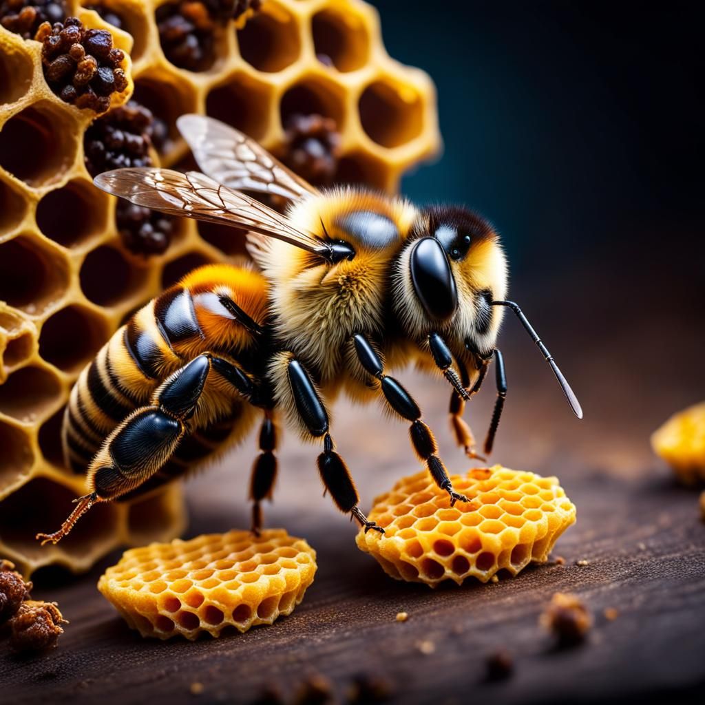 Bee preppin' mini-honeycombs
