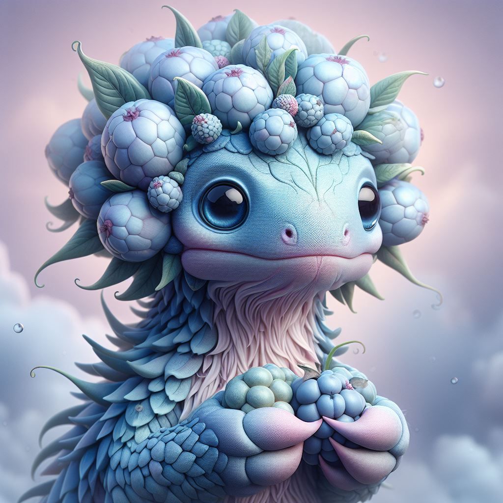 Blue cloudberry creature