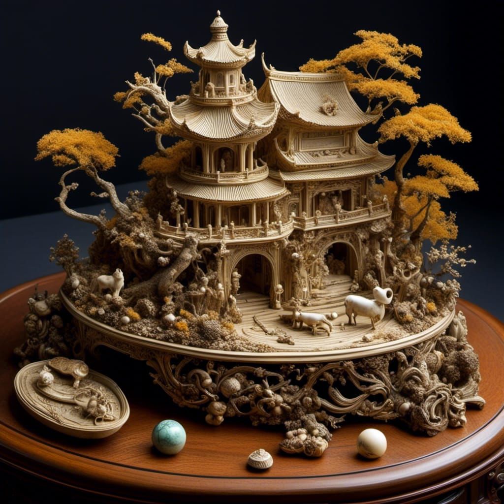 A handmade masterpiece, "Guigongchi" 鬼工球,