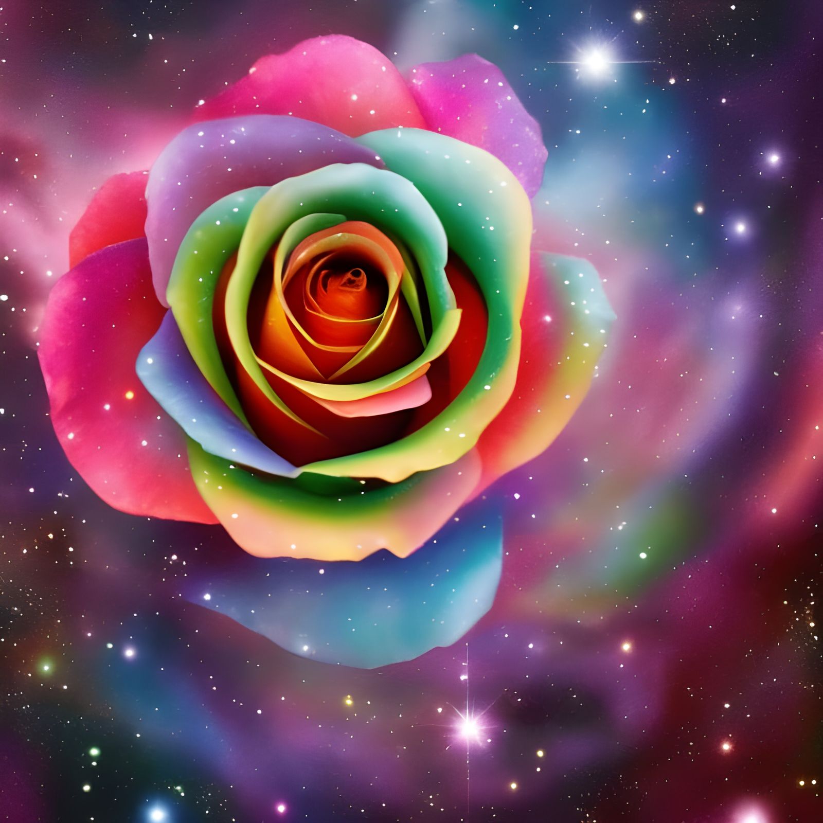 Galaxy Rose - AI Generated Artwork - NightCafe Creator