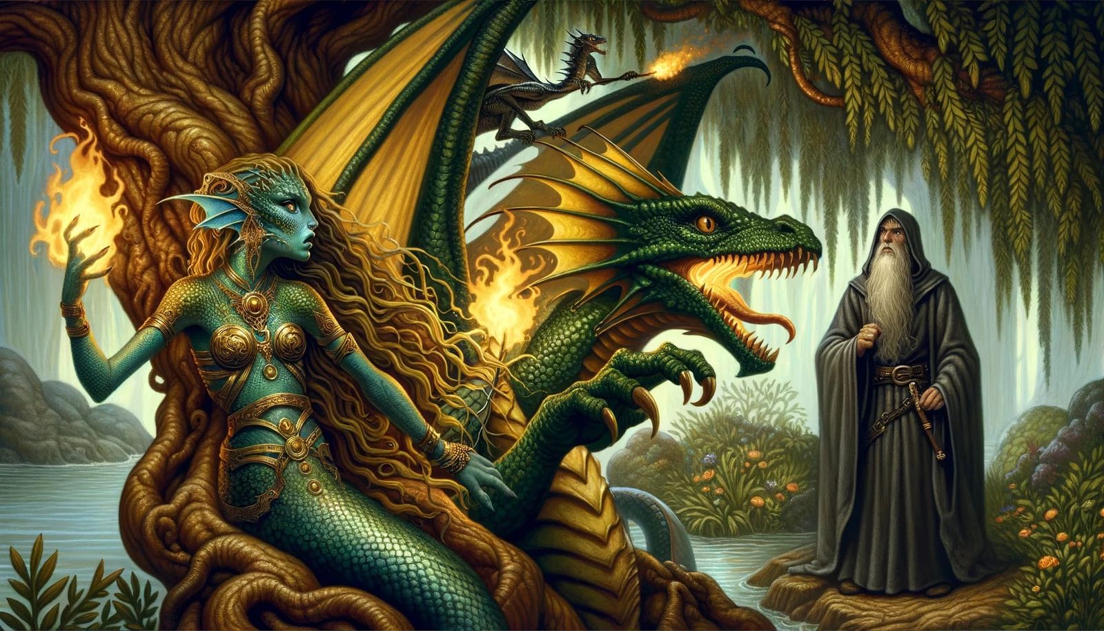 Young elf's first lesson in magic