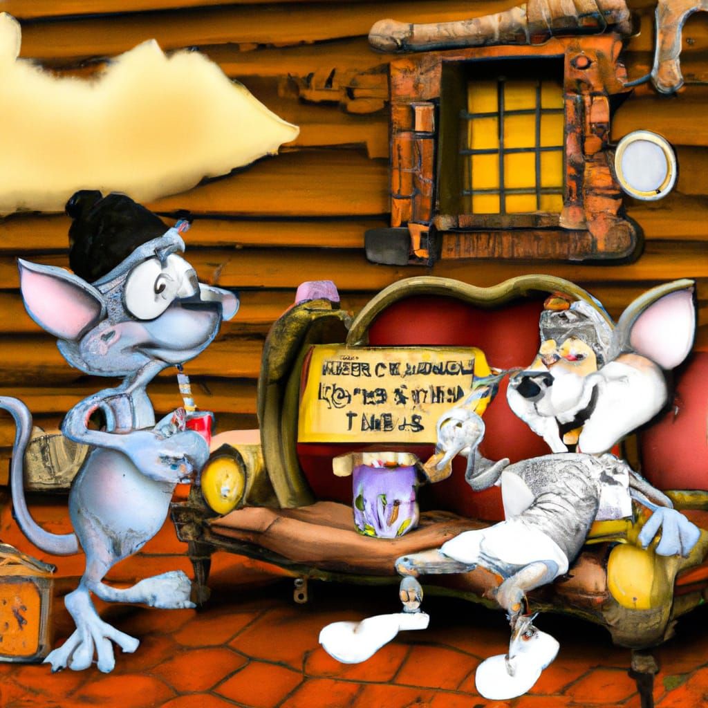 Tom and Jerry go to rehab, intricately detailed detailed dig...