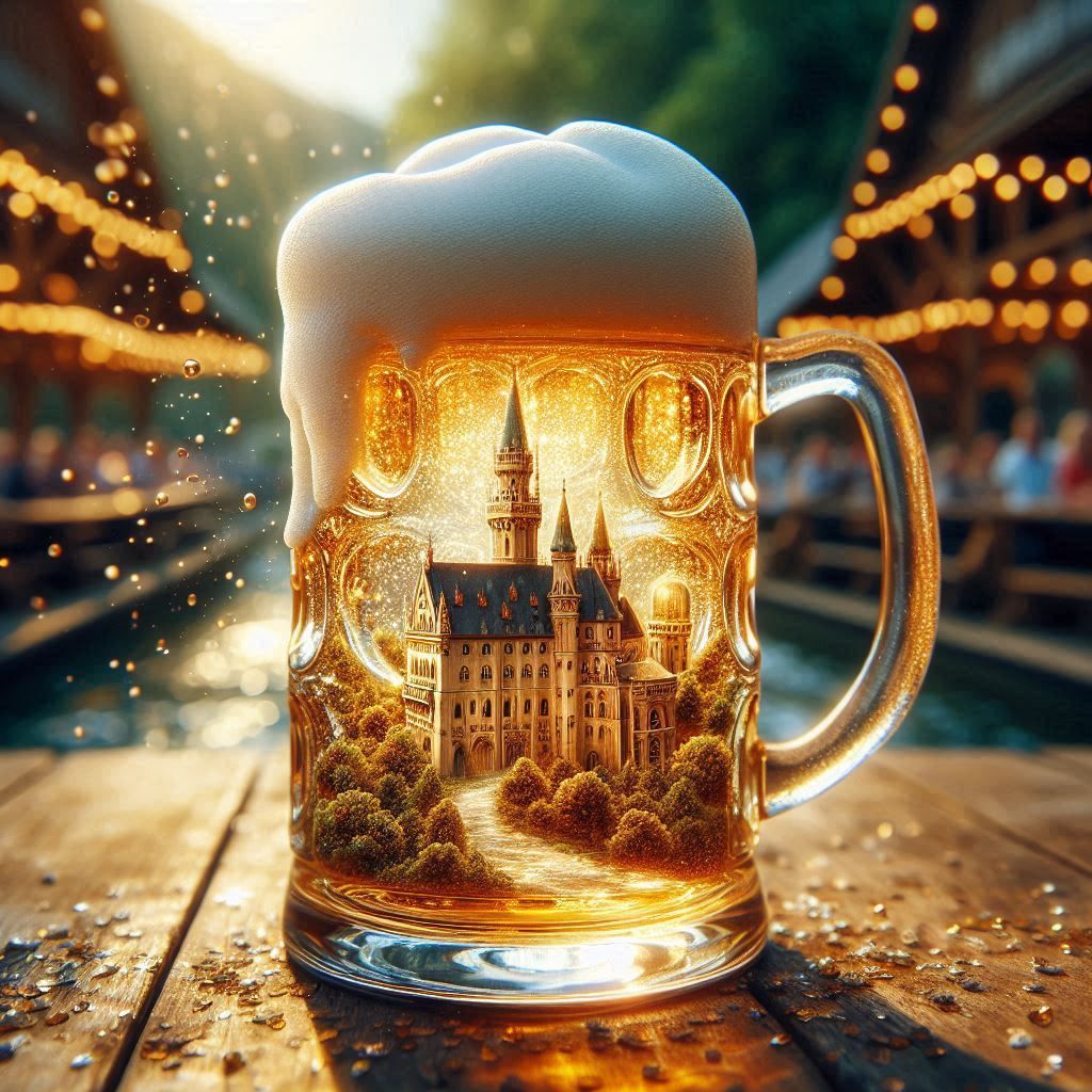 Bavarian Castle in Beer Mug